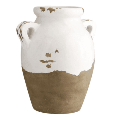 Tuscan Terra Cotta Vase, Double-Handled Urn