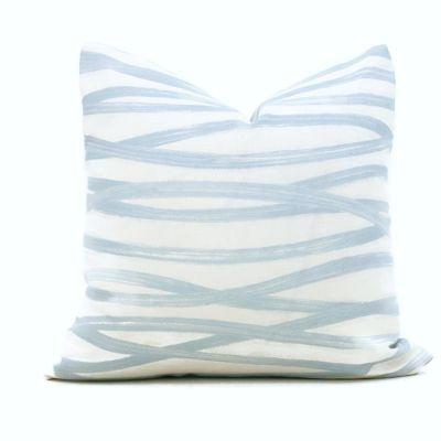 Schumacher Light Blue Brushstrokes Decorative Pillow No Insert-20"x20"