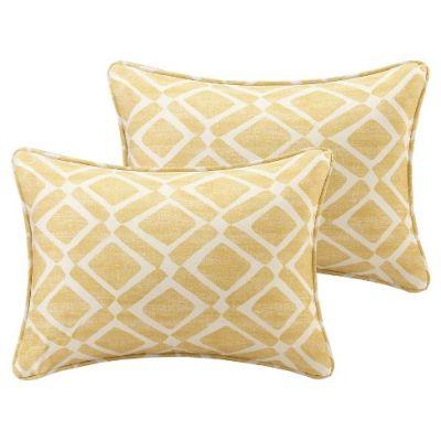Yellow Natalie Printed Oblong Throw Pillow