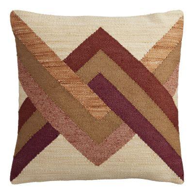 Warm Intertwined Indoor Outdoor Throw Pillow With Insert-20"x20"