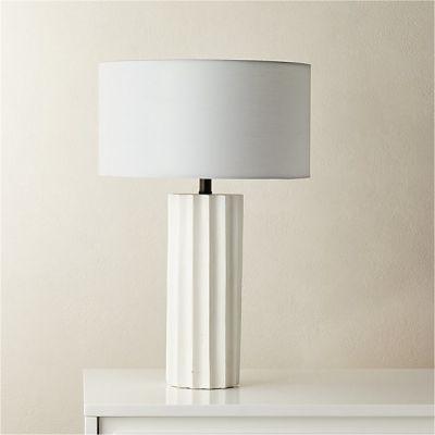 SCALLOP WHITE CONCRETE TABLE LAMP