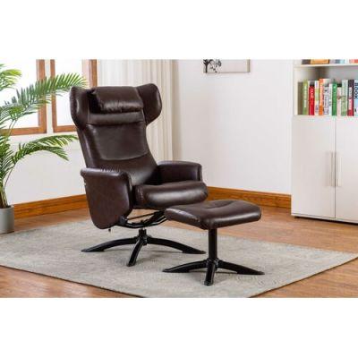 Bourkelands 28.7'' Wide Faux Leather Manual Ergonomic Recliner with Ottoman