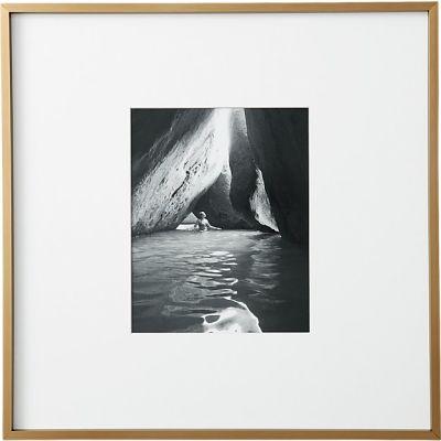 GALLERY BRASS FRAME WITH WHITE MAT 8X10