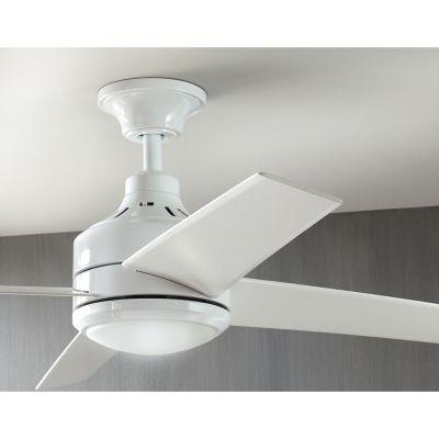Mercer 56 in. Integrated LED Indoor White Ceiling Fan with Light Kit and Remote Control
