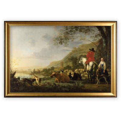 Hilly Landscape Oil Painting Print