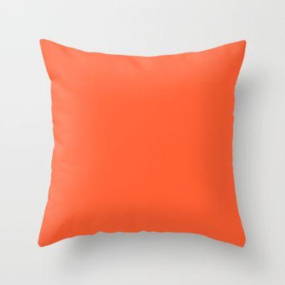 Persimmon Orange Bright Pillow With Insert-20"x20"