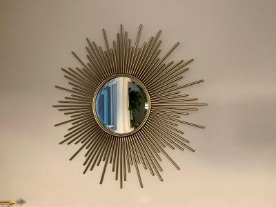 Sunburst Plain Glass Wall Mirror