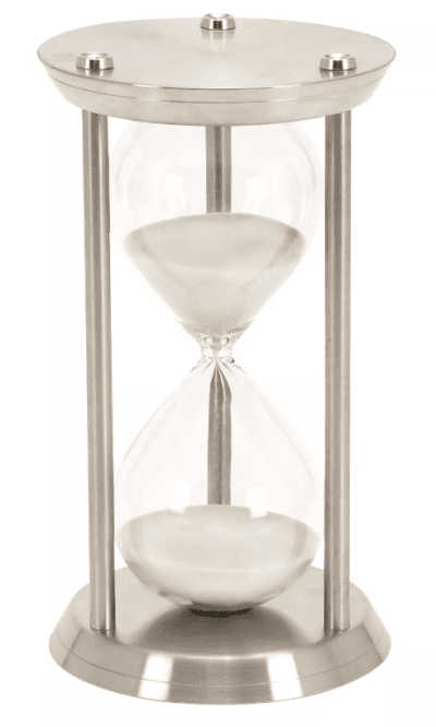 New Traditional Iron and Glass 60-Minute Hourglass