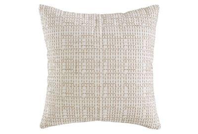 Accent Pillow Embroidered Grid