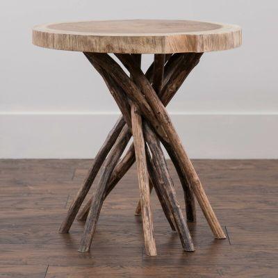 Selah 22'' Tall Solid Wood Tree Stump End Table