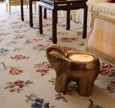 Gold Grand Elephant Candle
