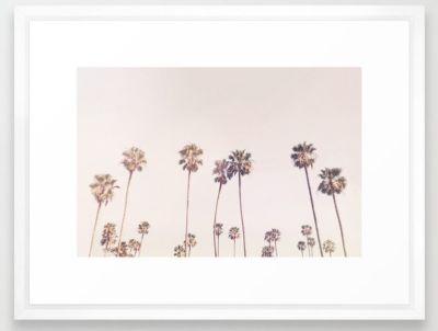 Sunny Cali Palm Trees Framed Art Print