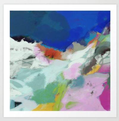 Blue sky landscape abstract Art Print