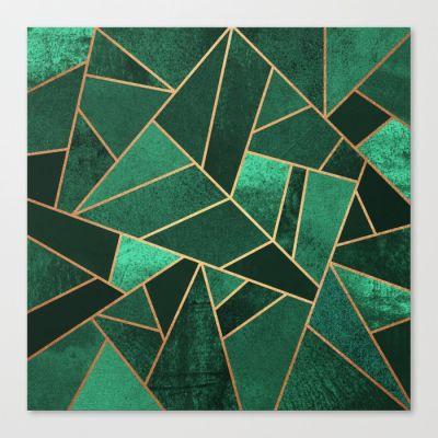 Emerald and Copper Canvas Print