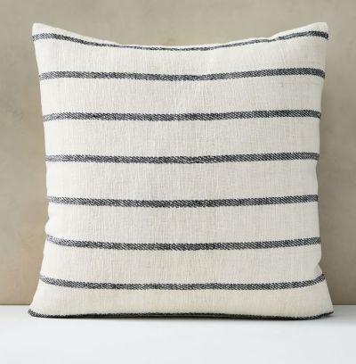 Cotton Silk Lines Pillow Cover Set 1 No Insert-24"x24"