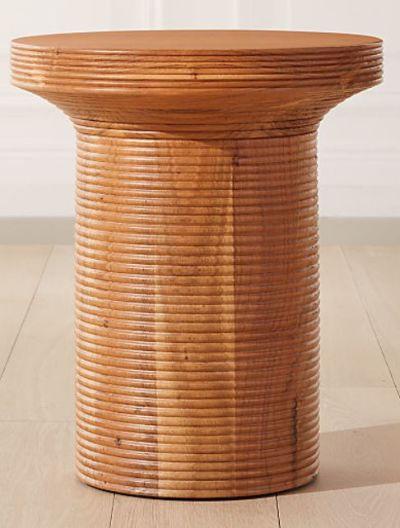 TRILL ROUND WOOD SIDE TABLE