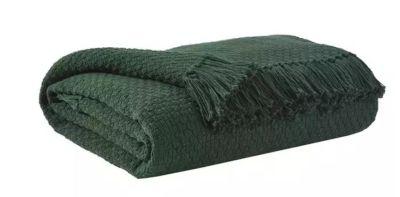 Accent Throw Waffle Emerald Green