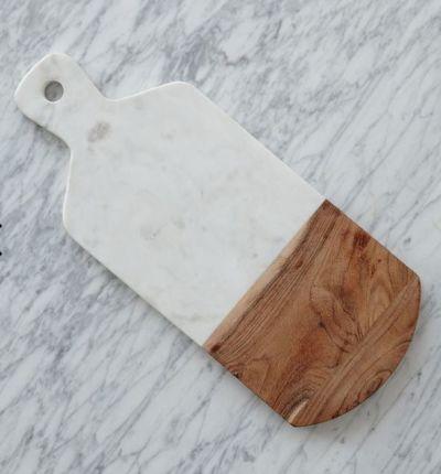 Marble and Wood Chopping Board