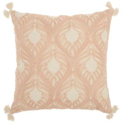 Fiorella Cotton Throw Pillow With Insert-18"x18"