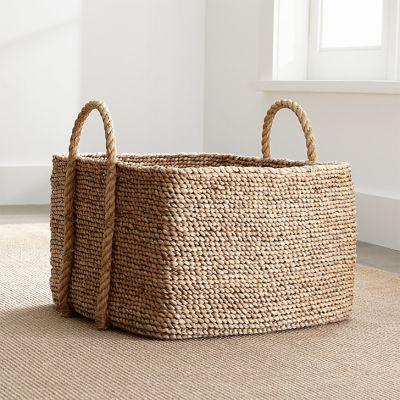 Tyler Square Basket With Rope Handle Low