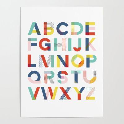 Modern Alphabet Print Poster