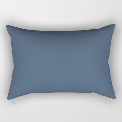 Simply Indigo Blue Rectangular Pillow With Insert-25.5"x18"