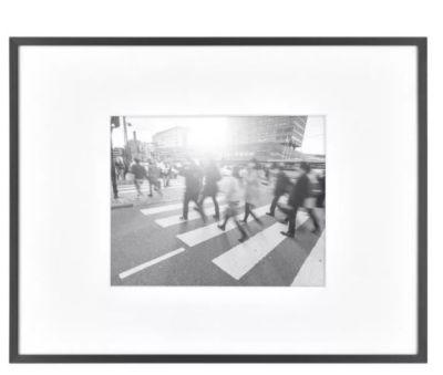 Thin Gallery Matted Photo Frame Black