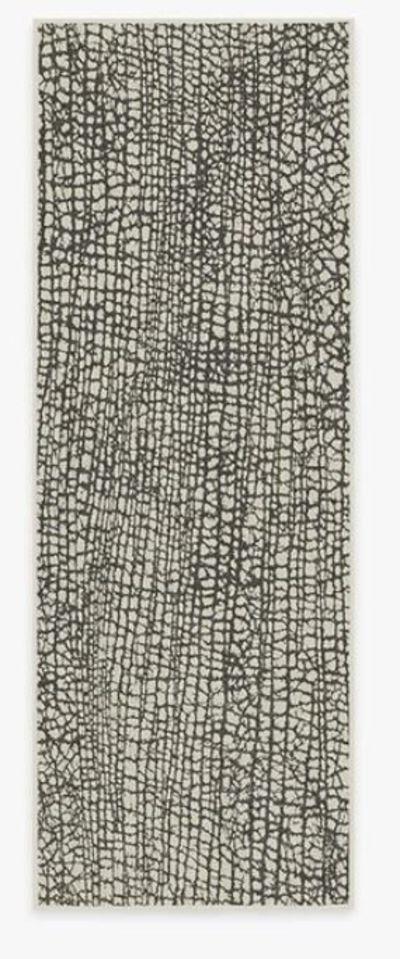 Crackle Black and White Rug-2'6"x7'