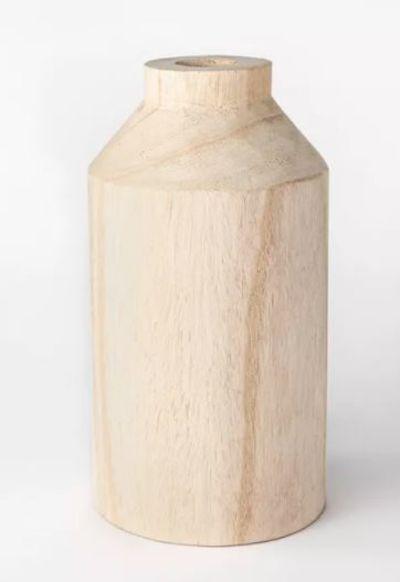 Decorative Wooden Vase Natural