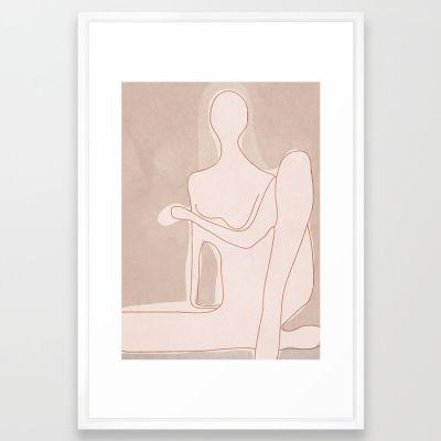 Abstract Woman Figure with Frame 24" x 36"