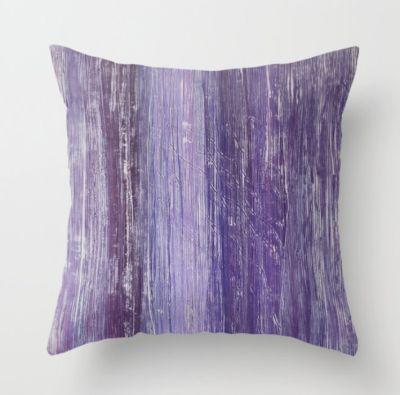 Purple Woodland Throw Pillow With Insert-18"x18"