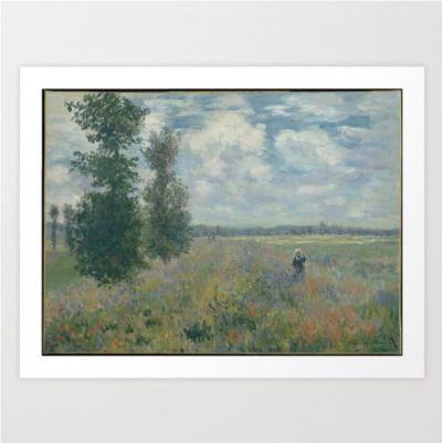 Claude Monet Poppy Fields near Argenteuil 1875 Art Print