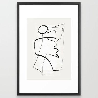 Abstract line art 6 Art Print with Frame 24" x 36"