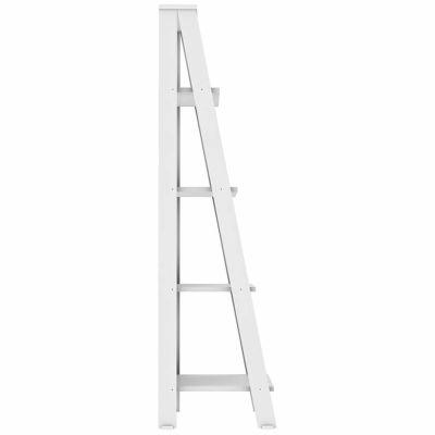 Fargo High White Wood 4 Shelf Ladder Bookshelf