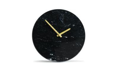 Maris Black Marble Clock