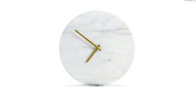 Maris White Marble Clock