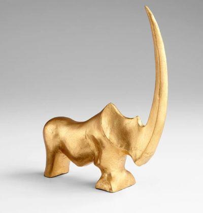Rhino Bay Gold Leaf Sculpture