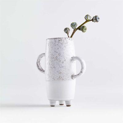 Fremont Mini White Vase with Handle