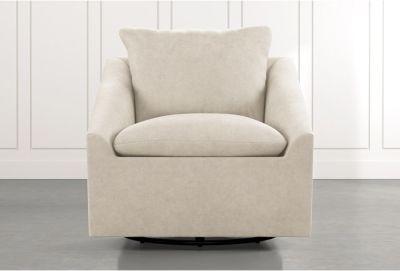 Cypress II Beige Swivel Accent Chair
