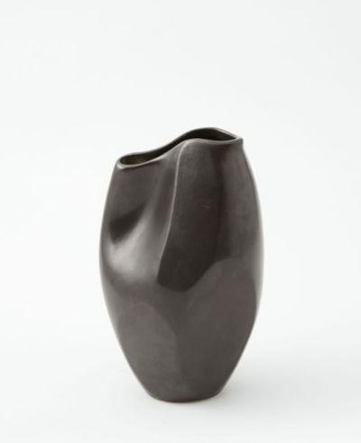 Black Ceramic Pinched Vases