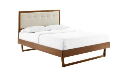 Willow Wood Platform Bed With Angular Frame-King