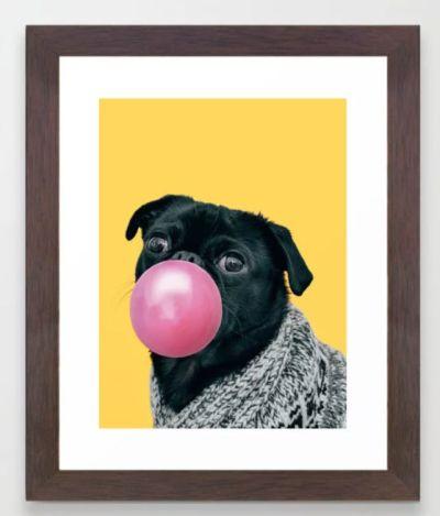 Pug Life Pop Animals Framed Art Print