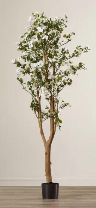 Artificial Flowering Tree in Pot