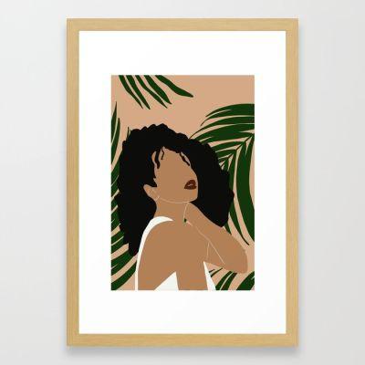 Black Woman Framed Art Print