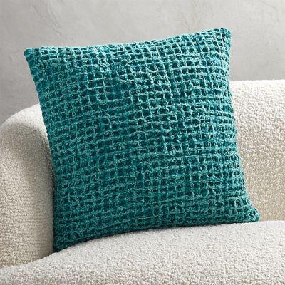 VORTEX WAFFLE WEAVE PILLOW TEAL