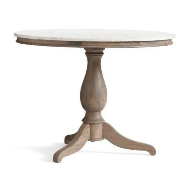 Alexandra Round Marble Pedestal Dining Table 