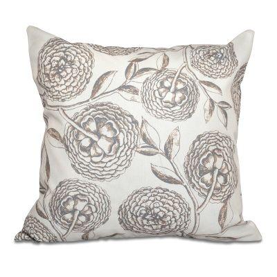 Bobbi Blooms Antique Flower Square Pillow Cover With Insert-16"x16"