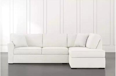 Aspen White 2 Piece Sectional with Right Arm Facing Chaise