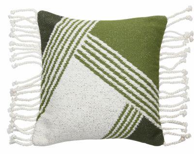 Spurr Ridge Hand Woven Cotton Throw Pillow With Insert-18"x18"