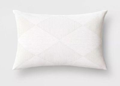 Lumbar Cord Embroidered Geometric Throw Pillow